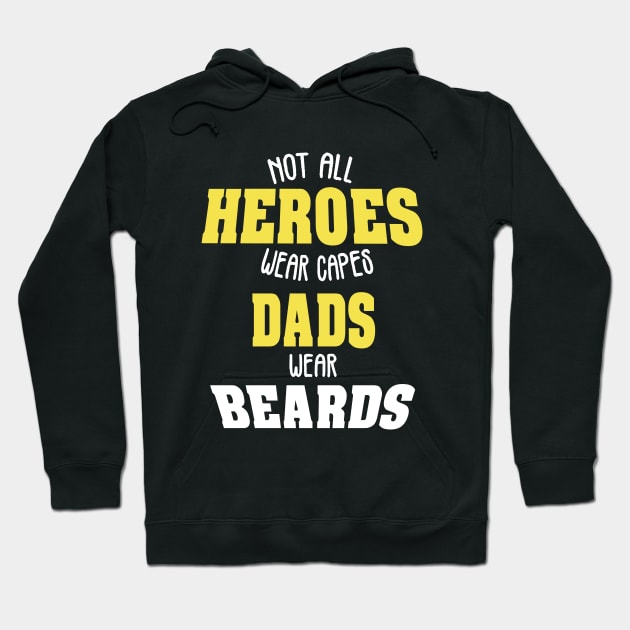 Cool Men Heroes Dad Beard Father Days Gift Hoodie by chilla09